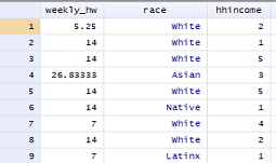 Backend View of Dataset In Stata