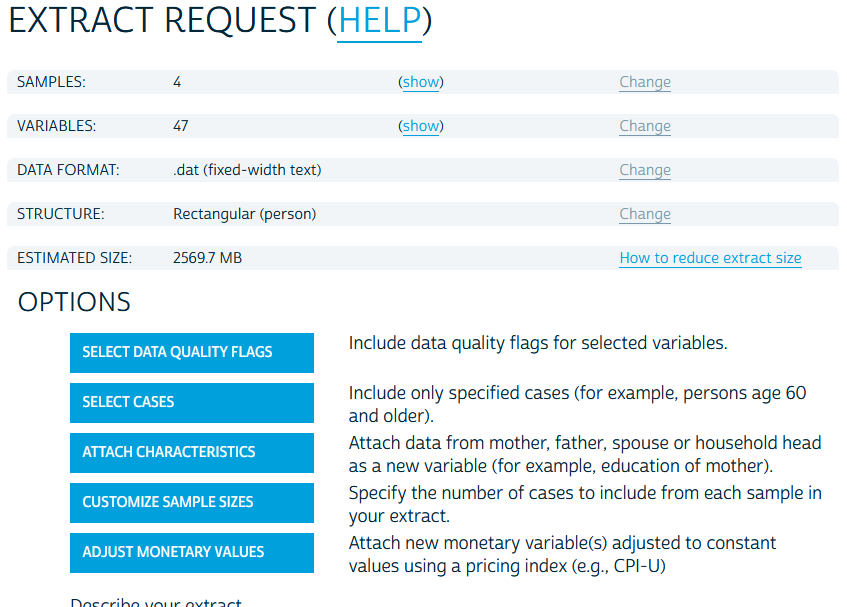 Data Extract Summary